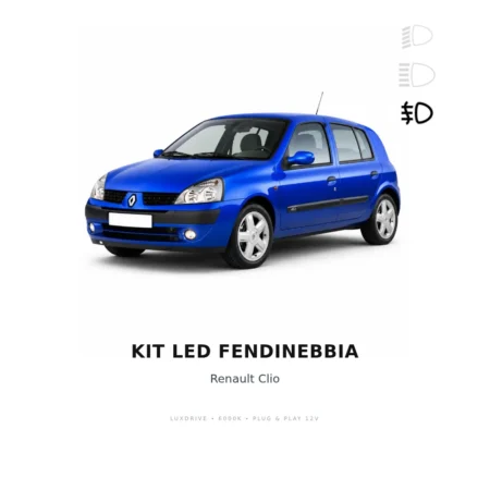 Kit LED Fendinebbia Renault Clio — LUXDRIVE 6000K Plug & Play