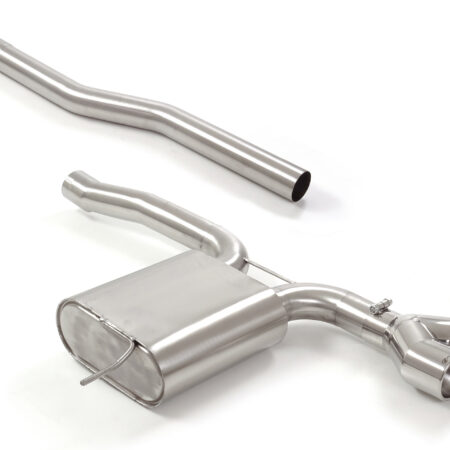Posteriore inox con terminali rotondi 2x102 mm Linea maggiorata diametro 70 mm per Mini F55 - Ragazzon 50.1273.28