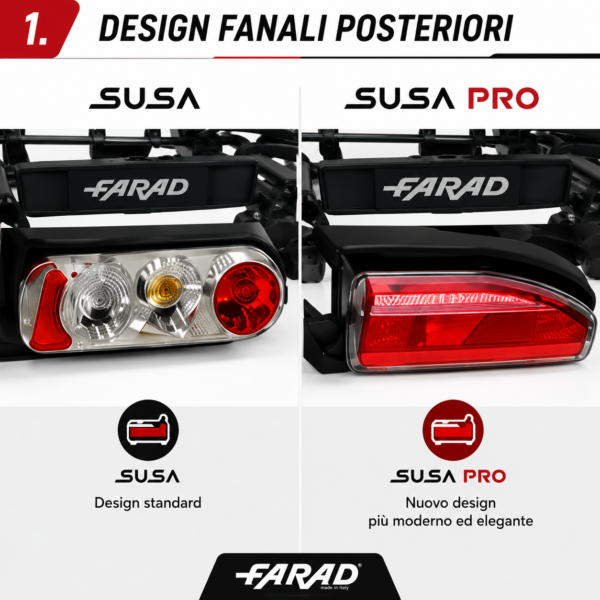 Portabici da gancio traino SUSA PRO FARAD 2 bici – foto 10