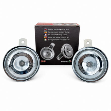 Coppia Clacson Auto LEB K91/2 12V Bitonale 115 dB Omologati E3 Made in Italy