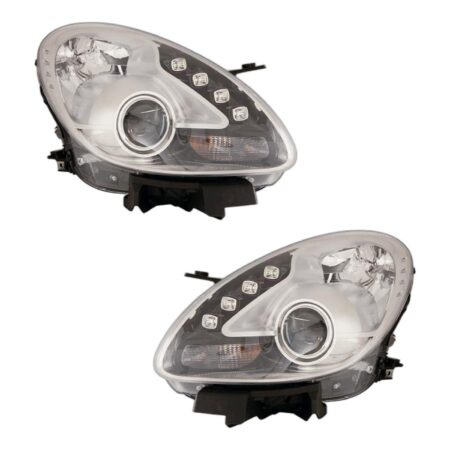 Coppia Fari Anteriori Destro + Sinistro Alfa Romeo Giulietta 2010+ – Parabola Cromata A LED Con Motore, originale 50520227