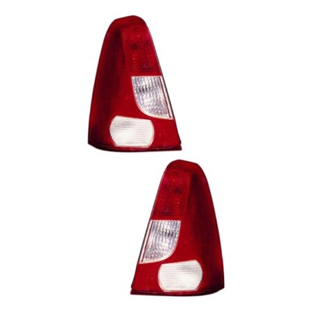 Coppia Fanali Posteriori Destro + Sinistro Dacia Logan 2006-2007 - Berlina – Bianco-Rosso