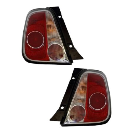 Coppia Fanali Posteriori Destro + Sinistro FIAT 500 2010-2014 – Bordo Nero, originale 51934476, 51934480