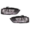 Coppia Fari Anteriori Destro + Sinistro Audi A4 2012-2014 – C/Motore Parabola Nera, originale 8K0941004AB, 8K0941004L