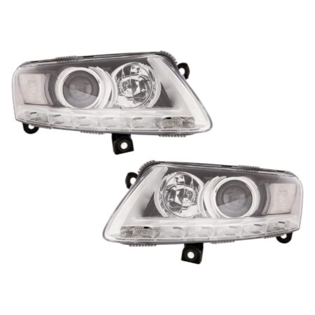 Coppia Fari Anteriori Destro + Sinistro Audi A6 2008-2010 – Bixeno Con Luce Diurna A Led, originale 4F0941029BP, 4F0941029CP