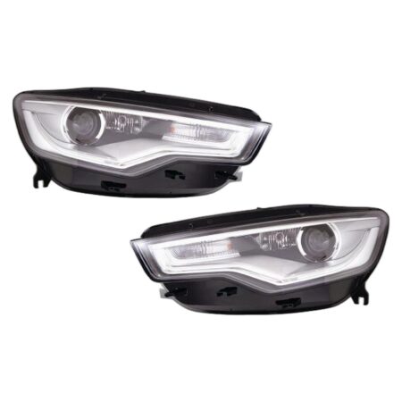 Coppia Fari Anteriori Destro + Sinistro Audi A6 2011-2013 – Xenon A Led Con Motore, originale 4G0941044, 4GD941006
