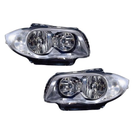Coppia Fari Anteriori Destro + Sinistro BMW Serie 1 2007+, originale 63117193388, 63 11 7 193 387