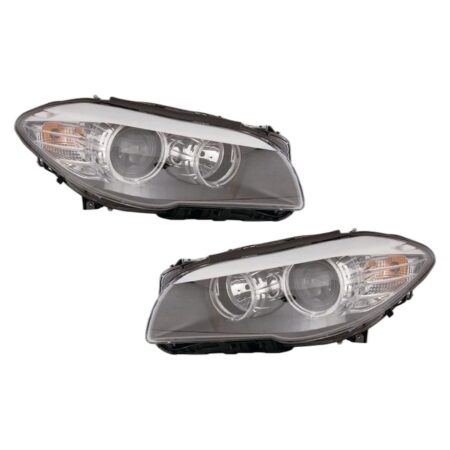 Coppia Fari Anteriori Destro + Sinistro BMW Serie 5 2010-2012 – F10/F11 Con Motore, originale 63117203240, 63117203239