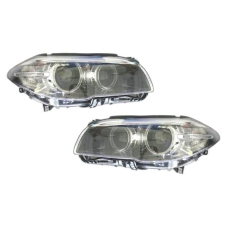 Coppia Fari Anteriori Destro + Sinistro BMW Serie 5 2013+ – F10/F11 Xenon A Led Con Motore Angel Eyes, originale