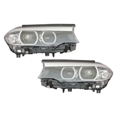 Coppia Fari Anteriori Destro + Sinistro BMW Serie 5 2017+ – G30/G31 A Led Con Motore, originale 63117214952, 63117214951