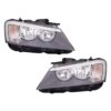 Coppia Fari Anteriori Destro + Sinistro BMW X3 F25 2010+ – C/Motore Parabola Nera, originale 63127217288, 63127217287