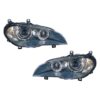 Coppia Fari Anteriori Destro + Sinistro BMW X5 E70 2006-2009 – Xenon Tecnologia Celis C/Motore Parabola Nera, originale