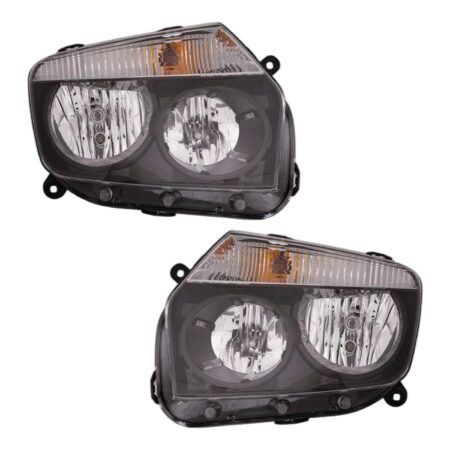 Coppia Fari Anteriori Destro + Sinistro Dacia Duster 2010-2012 – Nera, originale 260103738R, 260605370R