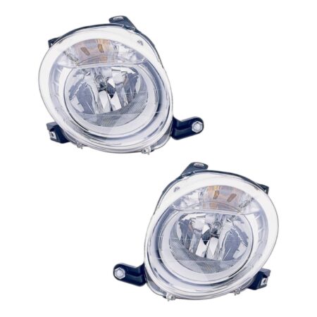 Coppia Fari Anteriori Destro + Sinistro FIAT 500 2007-2009 – Con Motore, originale 51787491, 51787492