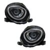 Coppia Fari Anteriori Destro + Sinistro FIAT 500 2015+ – C/Motore Parabola Nera, originale 52007418, 52088871
