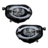 Coppia Fari Anteriori Destro + Sinistro FIAT 500 2015+ – Inferiore Manuale A Led Parabola Nera, originale 52007766, 52007767