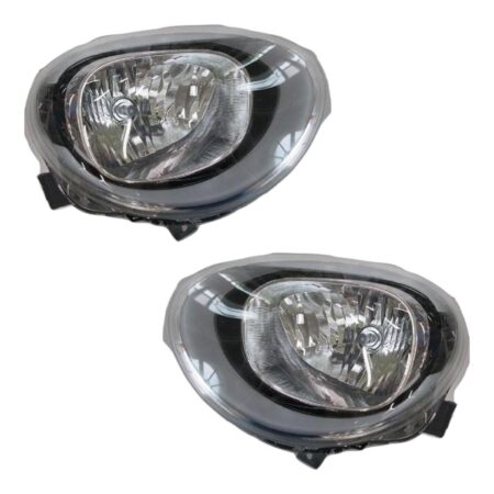 Paar Scheinwerfer Rechts + Links FIAT 500 X 2015-2017 – Schwarze Schale mit Motor, Originalnummer 51978414, 52102177