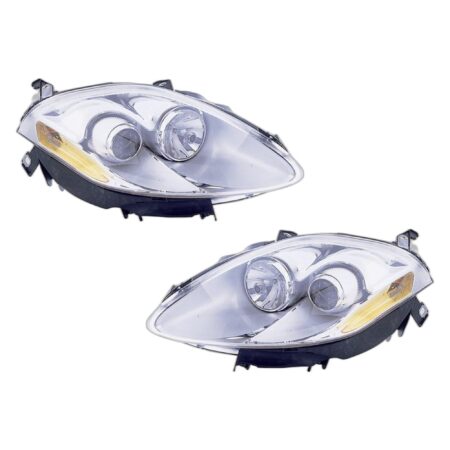 Coppia Fari Anteriori Destro + Sinistro FIAT Bravo 2007-2009 - Parabola Cromata