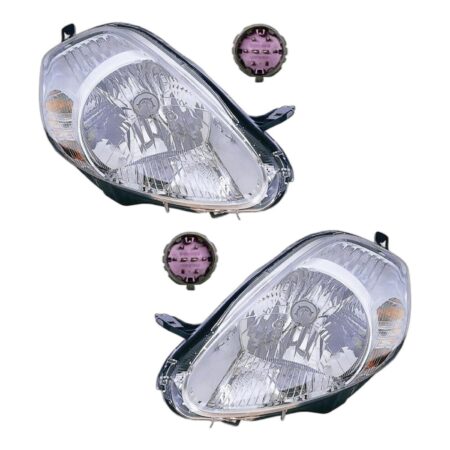 Coppia Fari Anteriori Destro + Sinistro FIAT Grande Punto 2008+ - Parabola Cromata