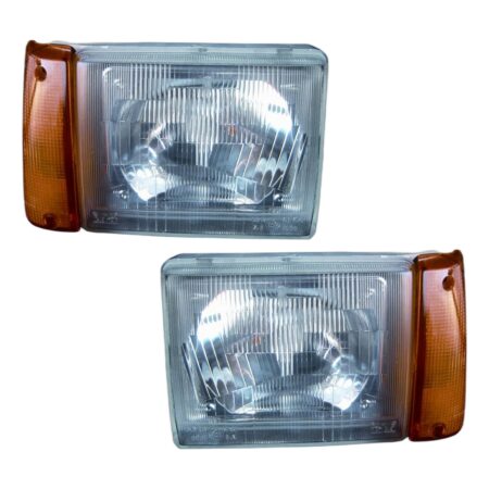 Coppia Fari Anteriori Destro + Sinistro FIAT Panda 750 – Con Lente Arancio Predisposizione Regolazione Idraulica, originale
