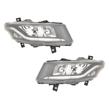 Coppia Fari Anteriori Destro + Sinistro Iveco Stralis 2019+ – A Led Regolazione Manuale E Senza Centralina Led, originale