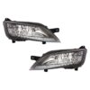 Coppia Fari Anteriori Destro + Sinistro Peugeot Boxer 14′ – Fiat Ducato 14′ Parabola Cromata Con Cornice Nera Luce Diurna
