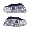 Coppia Fari Anteriori Audi A4 99 Con Lenticolare Cromato – H1 – Sostituzione Fari Alogeni