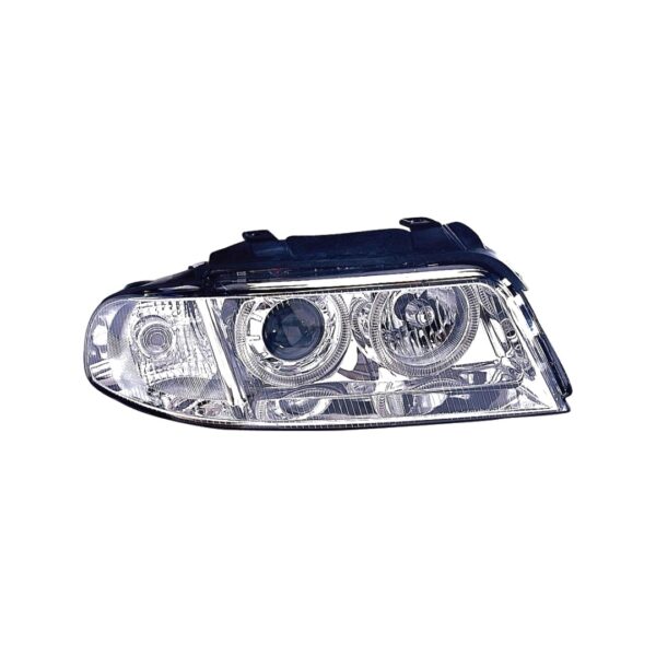 Coppia Fari Anteriori Audi A4 99 Con Lenticolare Cromato – H1 – Sostituzione Fari Alogeni – foto 2