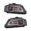 Coppia Fari Anteriori Audi A3 2008 Con Lenticolare Con Luce Diurna Parabola Nera Diurna LED con Motore