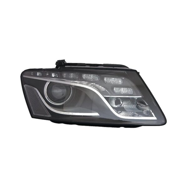 Coppia Fari Anteriori Audi Q5 2008 Con Lenticolare Parabola Nera Diurna LED con Motore – foto 2