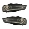 Coppia Fari Anteriori Audi A4 2012 Con Lenticolare Parabola Nera Diurna LED – H7 con Motore – Sostituzione Fari Alogeni
