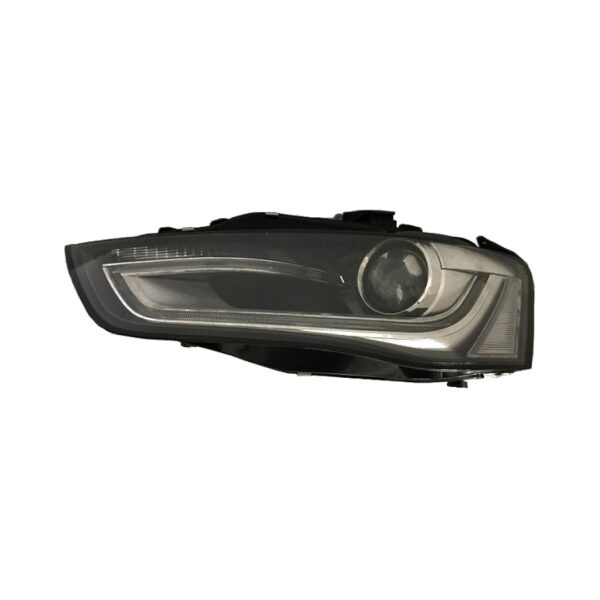 Coppia Fari Anteriori Audi A4 2012 Con Lenticolare Parabola Nera Diurna LED – H7 con Motore – Sostituzione Fari Alogeni