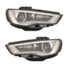 Coppia Fari Anteriori Audi A3 2012 Con Lenticolare Parabola Cromata Diurna LED – H7 con Motore – Sostituzione Fari Alogeni