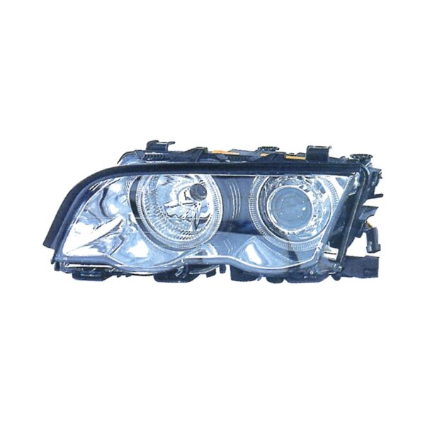 Coppia Fari Anteriori BMW Serie 3 E46 Parabola Cromata Tecn. Celis C Lenticolare – H7 – Sostituzione Fari Alogeni – foto 3