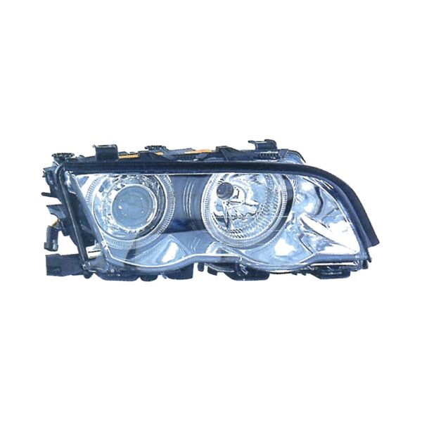 Coppia Fari Anteriori BMW Serie 3 E46 Parabola Cromata Tecn. Celis C Lenticolare – H7 – Sostituzione Fari Alogeni – foto 2