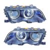 Coppia Fari Anteriori BMW Serie 3 E46 Parabola Nera Tecn. Celis Clenticolar – H7 – Sostituzione Fari Alogeni