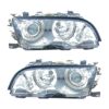 Coppia Fari Anteriori BMW Serie 3 E46 Coupe’ Parabola Cromata Tecn. Celis Clent. – H7 – Sostituzione Fari Alogeni