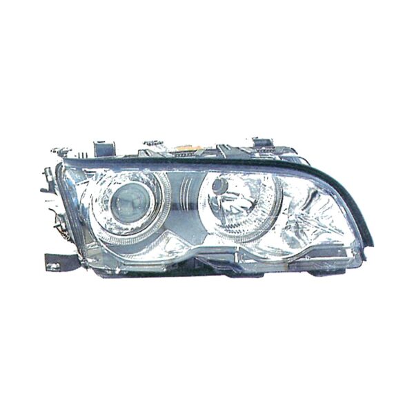 Coppia Fari Anteriori BMW Serie 3 E46 Coupe’ Parabola Cromata Tecn. Celis Clent. – H7 – Sostituzione Fari Alogeni – foto 2