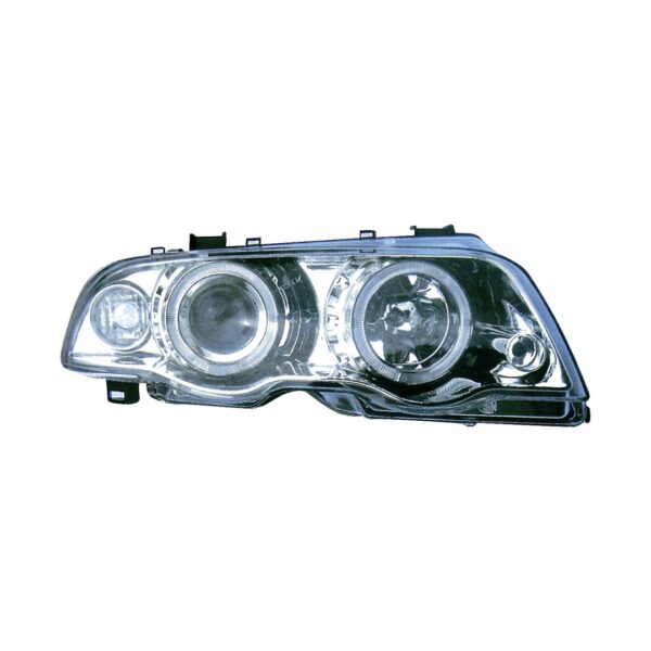 Coppia Fari Anteriori BMW Serie 3 E46 Berlina Parabola Cromata – H7 – Sostituzione Fari Alogeni – foto 3