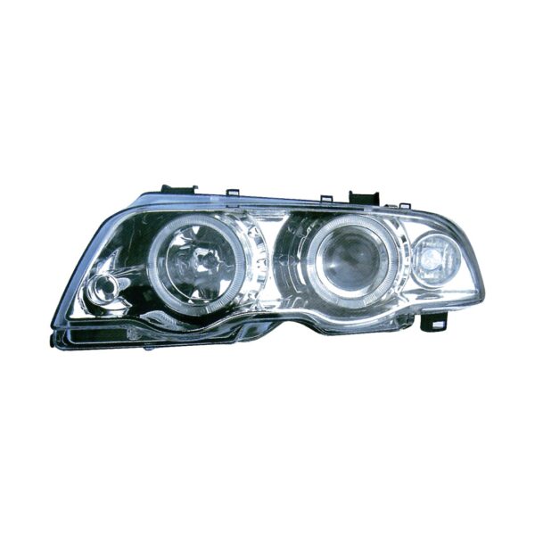 Coppia Fari Anteriori BMW Serie 3 E46 Berlina Parabola Cromata – H7 – Sostituzione Fari Alogeni – foto 2