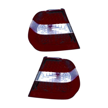 Coppia Fendinebbia BMW Serie 3 E46 2002 Berlina Bianco-rosso LED - H1