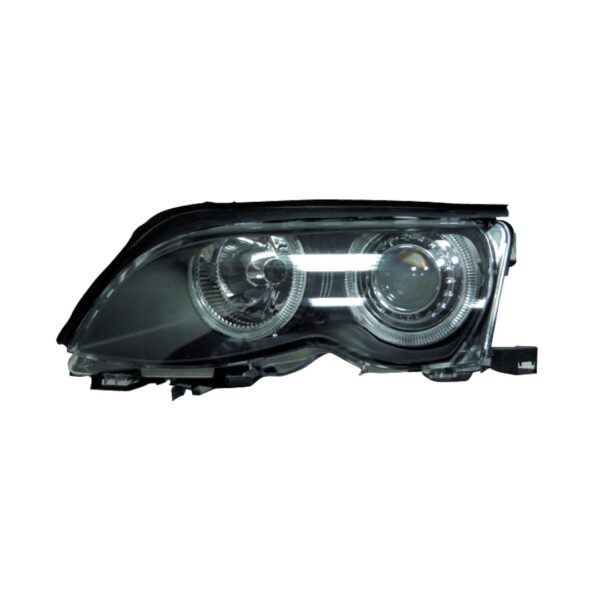 Coppia Fari Anteriori BMW Serie 3 E46 2002 Berlina Con Lent. Tecn. Celis Par. Nera – H7 – Sostituzione Fari Alogeni – foto 2