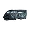 Paar Scheinwerfer BMW Serie 3 E46 Coupe 2001 Mit Tecn. Linse Celis Schwarzer Rahmen - H7 – Ersatz für Halogenleuchten – Bild