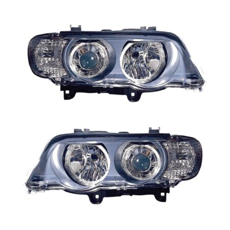 Coppia Fari Anteriori BMW X5 2000 Tecnologia Celis, Fanalino Bianco