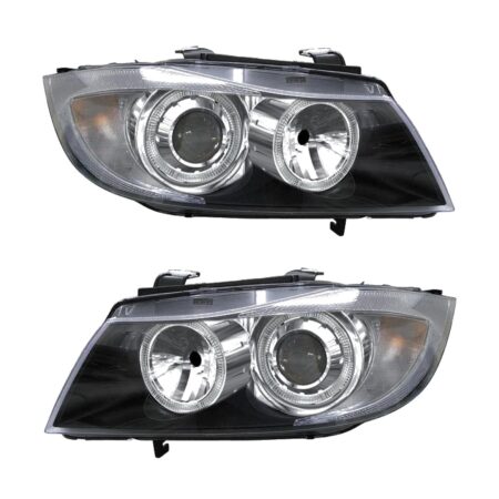 Coppia Fanalini Laterali BMW Serie 3 E90 Berlina Con Lenticolare Tecn. Celis Parabola Nera