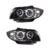 Coppia Fanalini Laterali BMW Serie 1 2004 Con Lenticolare Tecn. Celis Par. Nera