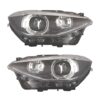 Coppia Fari Anteriori BMW Serie 1 F20 5 Porte – F21 3 Porte 2012 Parabola Nera Diurna LED con Motore