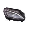 Coppia Fari Anteriori Mercedes Classe C W205 2014 Con Lenticolare El. Parabola Nera Diurna LED con Motore – foto 2