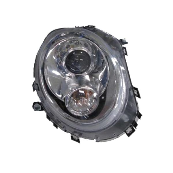 Coppia Fari Anteriori Mini 2006 Con Lenticolare Parabola Cromata Con Motorino Elettrico – H7 – Sostituzione Fari Alogeni