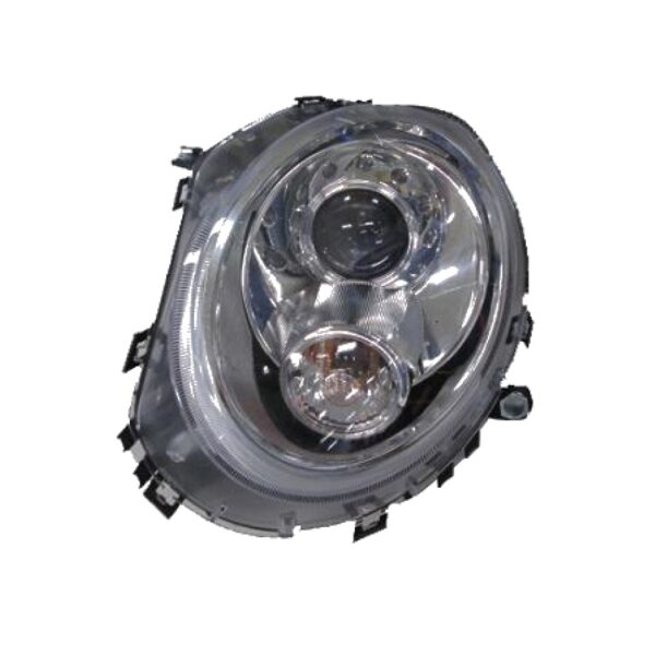 Coppia Fari Anteriori Mini 2006 Con Lenticolare Parabola Cromata Con Motorino Elettrico – H7 – Sostituzione Fari Alogeni